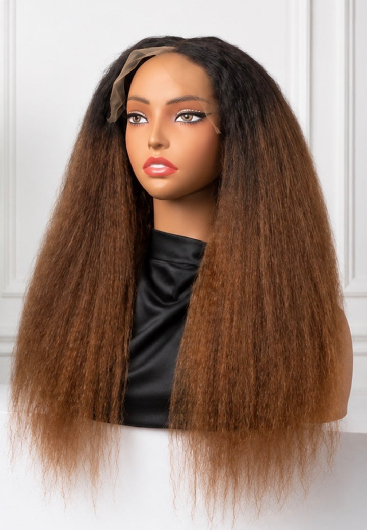 The Silk Press Blend Virgin Lace Closure Glueless Ombre Wig
