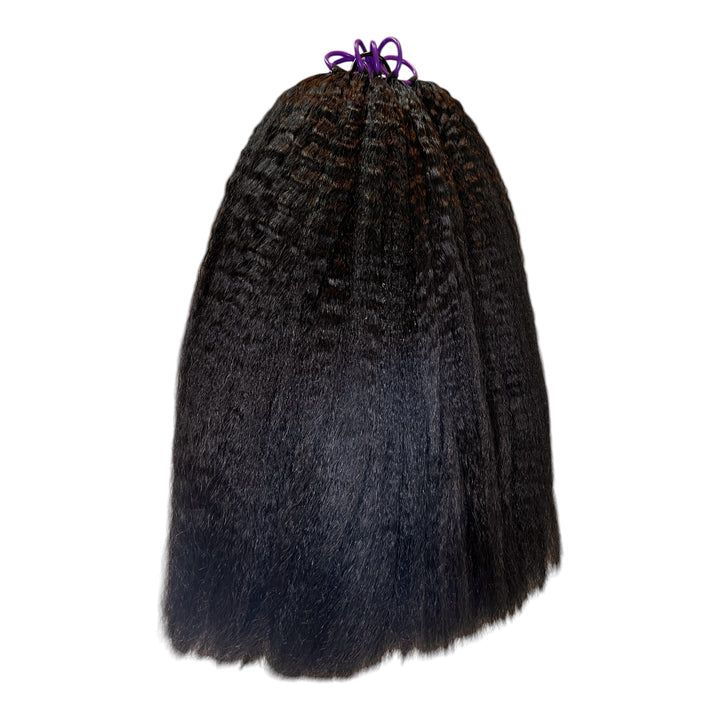 Kinky Straight Feathered Crochet Hair